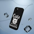 thumbnail image 5 of DistinctInk MagSafe Tough Case for Apple iPhone 15 (6.1" Screen) - Cats Are Just Awesome - Tempered Glass Back, 5 of 6