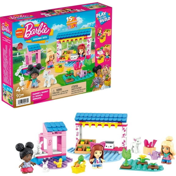 MEGA Barbie Farmer's Market Building Set (90 Pieces)