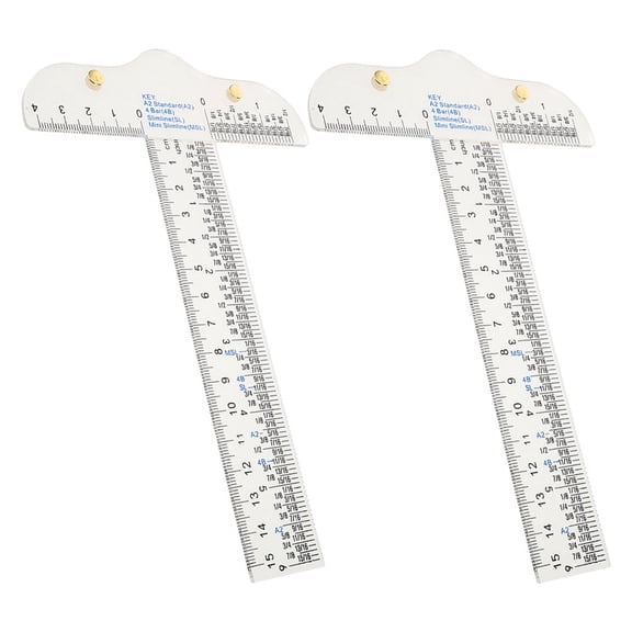 OFFIGAM White Transparent Acrylic Ruler for Precise Crafting, Sewing, and Measurement Tools, and Clear Design