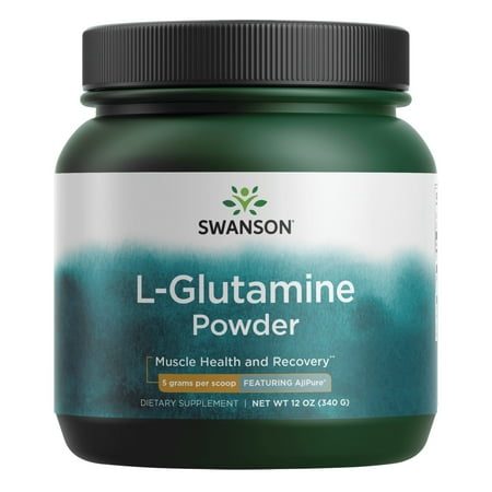 Swanson L-Glutamine Powder - Featuring Ajipure 12 oz Powder