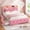 Full&Pink, variant on Full Princess Beds for Girls with LED Lights & Charging Stations, Full Size Upholstered Storage Bed Frame with Bookcase Headboard and 4 Drawers, Girls Platform Bed Frame, No Box Spring Needed