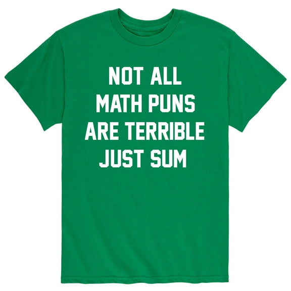 Instant Message - Not All Math Puns Terrible Sum - Men's Short Sleeve Graphic T-Shirt