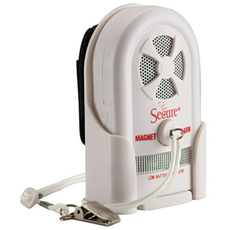 Secure MAG-3 Magnet Pull Tab Alarm Monitor for Patient Fall Management and Wandering Prevention - Caregiver Alert Aid for Bedroom Safety - Holder & Batteries Included - One Year Warranty