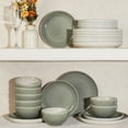 thumbnail image 6 of Pokini 24-piece Stoneware Dinnerware Sets, Ceramic dish sets service for 8, Microwaveable & Dishwasher Safe Plates and Bowls Sets, Kitchen Dinner Plates & Cereal Bowls, Gray Green, 6 of 8