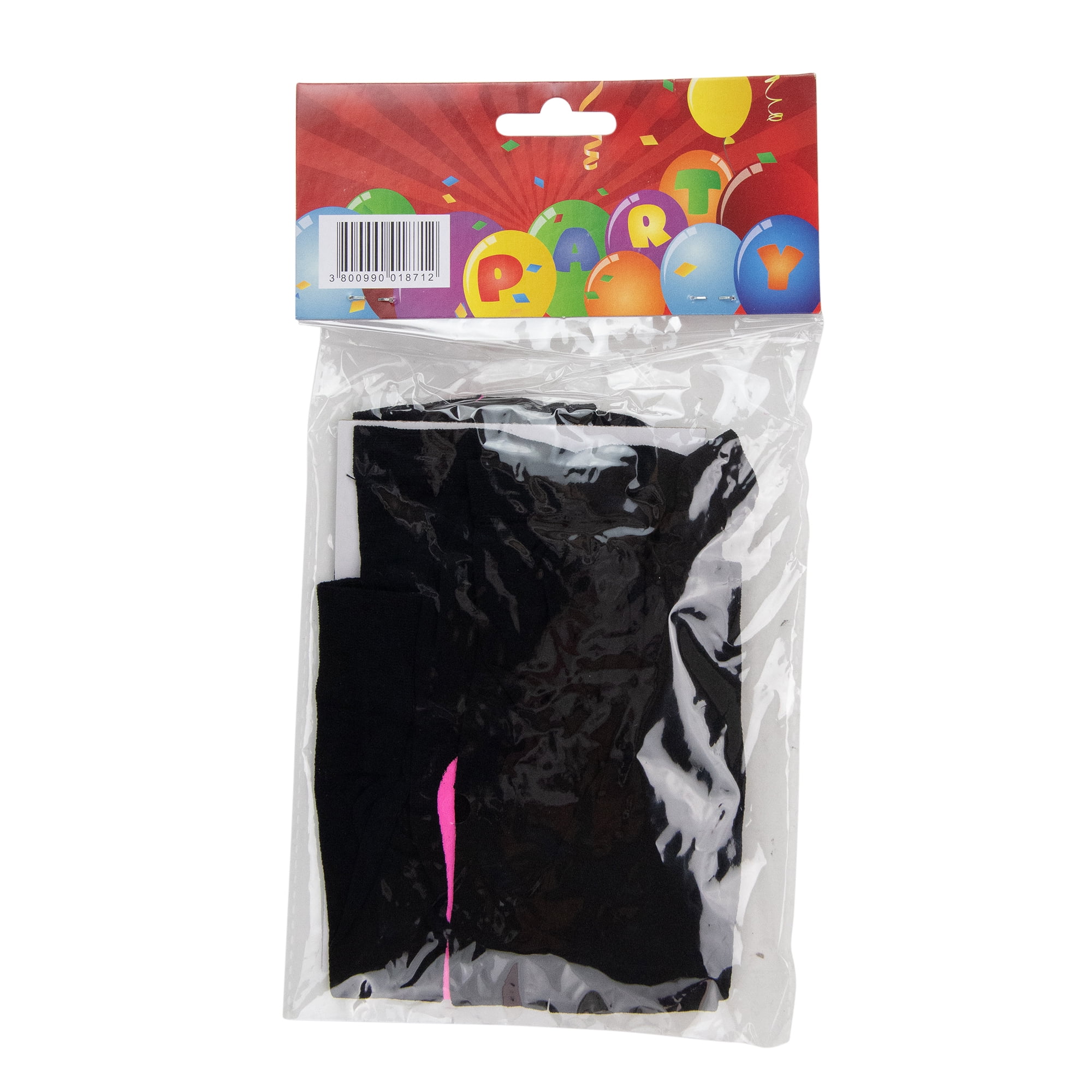 Children Girl's Skeleton Halloween Footless Tights - Size 5 - Black and Pink