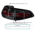 thumbnail image 4 of Spec-D Tuning Jet Black Housing Red LED Bar Tail Lights Compatible with 2015-2017 Volkswagen Golf GTI Models, Left + Right Pair Assembly, 4 of 6