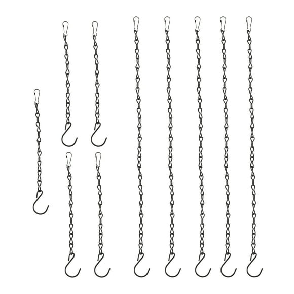 KAKOWELY 10 cadenas colgantes de metal con placa de identificación para colgar macetas, cadena de hierro