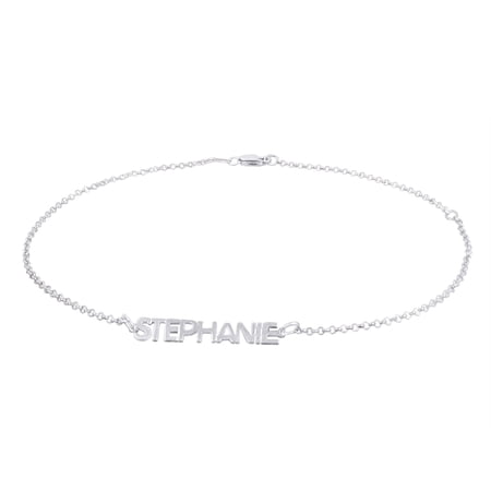 Personalized Sterling Silver Anklet Name Bracelet
