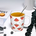 thumbnail image 5 of Yiaed Hand Drawn Watermelon Print Ceramics Coffee,Large Handle Design,Extra Large Tea and Coffee Cup for Office and Home Mugs, 5 of 6