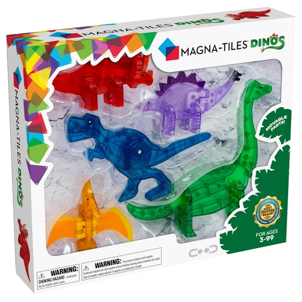 Set de construcción magnética MAGNA-TILES Dinos de 5 piezas