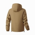 thumbnail image 7 of Xunlbb Coat Rain Jacket Men's Multiple Pockets Solid Color Simplicity Fashion Hooded Couple Style Interchange Jacket Jacket Camp Loose Coat on Clearance,M-3XL, 7 of 7