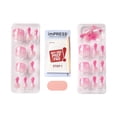 thumbnail image 2 of KISS imPRESS No Glue Needed Press On Nails, Design, Summer Memories, Pink, Short Squoval, 24 Count, 2 of 8