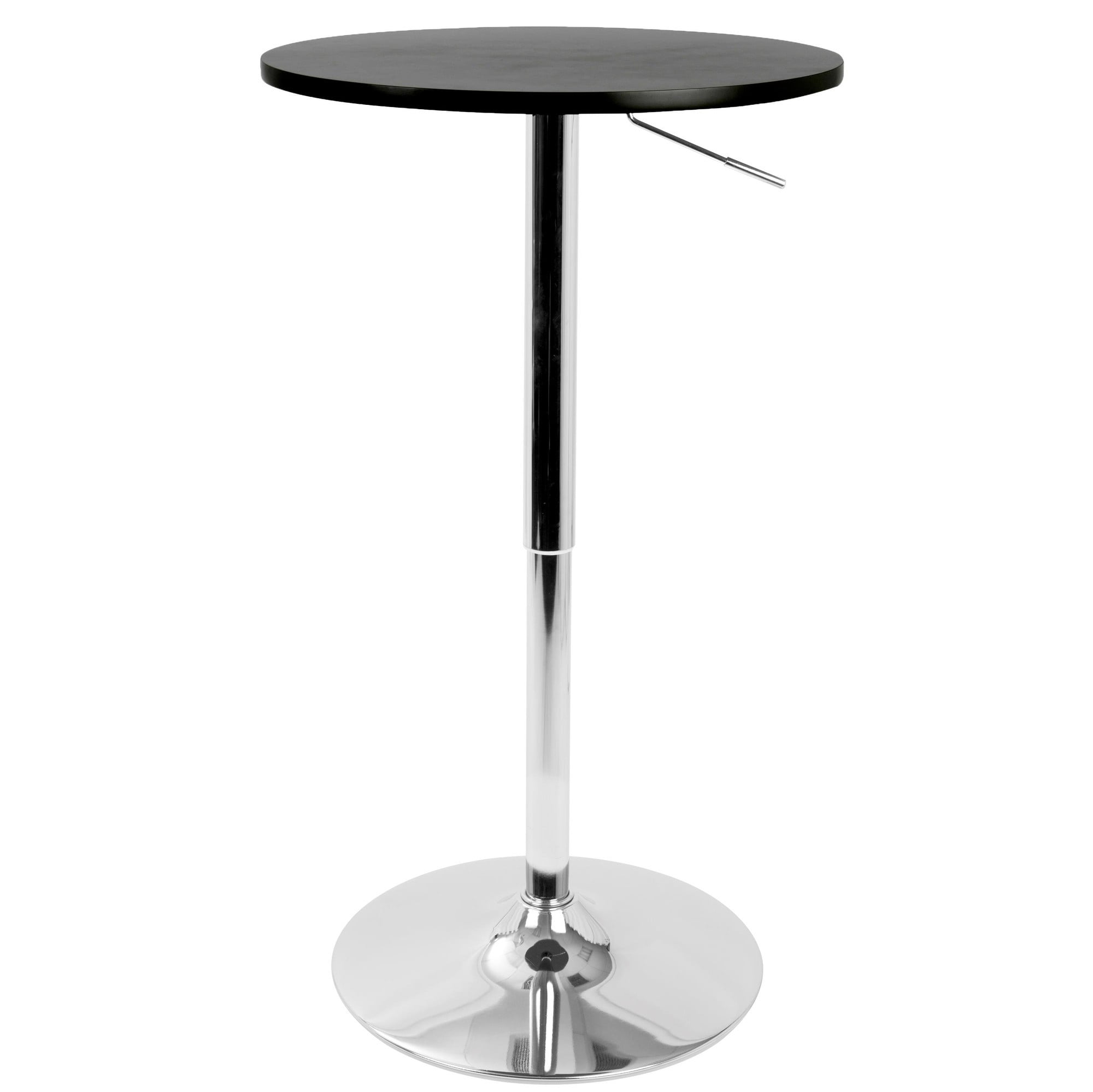 Restaurant Cocktail Table 23.75'' Round Glass Bar Table Height w/ Chrome Base 