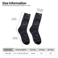 thumbnail image 2 of Honeii Copper-Gold Gloss Outline Rose Print Adult Socks,Crew Socks,Casual Calf Socks,Daily Wear Socks for Men & Women, Perfect for Sports, Casual and Everyday Use, 2 of 6