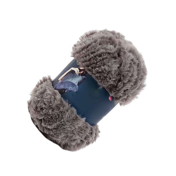 Inteprter Bola de piel de hilo de punto, suministros de costura, accesorio DIY, herramienta de costura de lana colorida, ropa, sombrero multiusos, Artesanía Gris claro Inteprter HA082523-02
