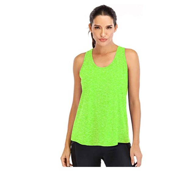 Lishi Workout Tops for Women Loose fit Racerback Tank Tops for Women Mesh Backless Muscle Tank Running Tank Tops