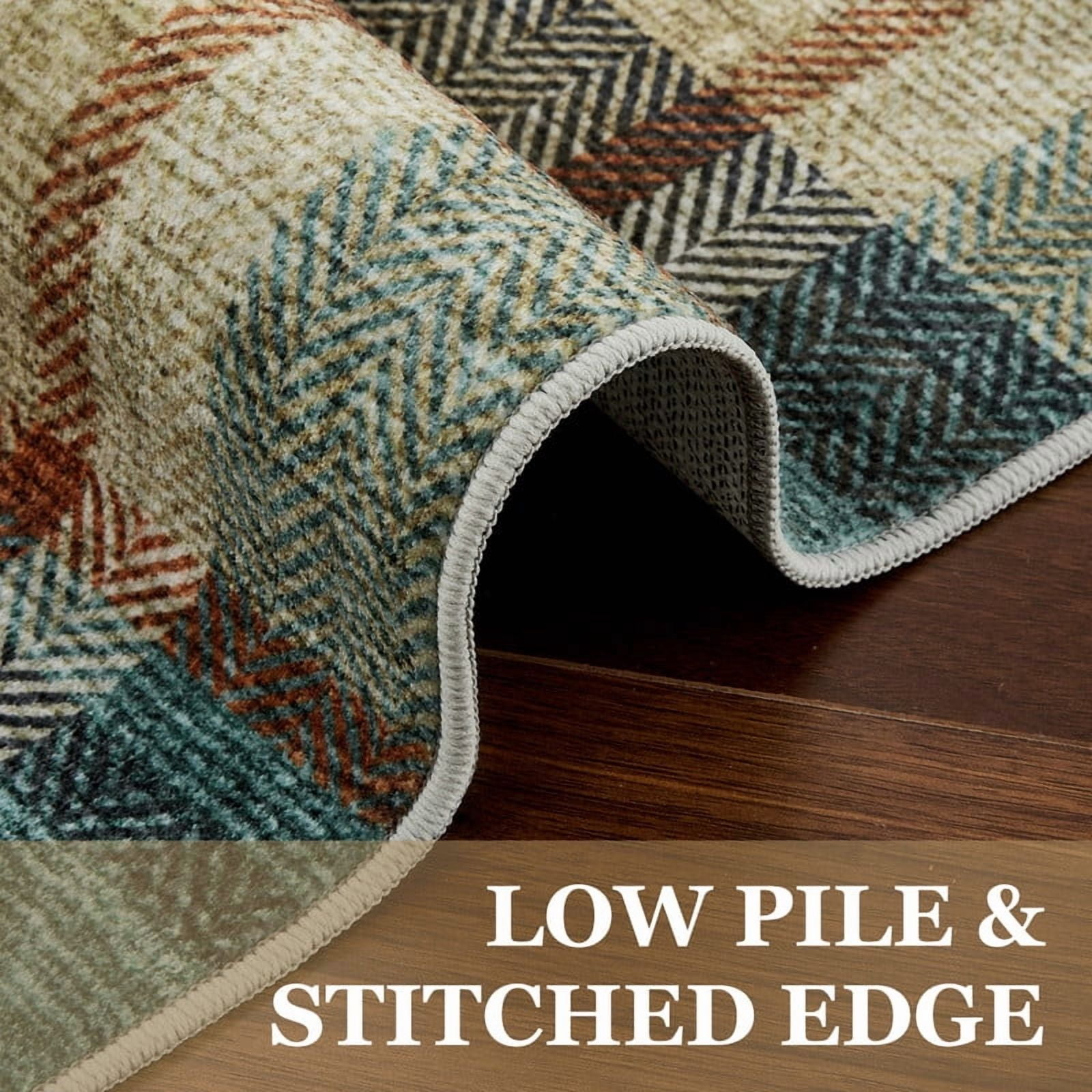 8'x10' Modern Washable Area Rugs for Living Room Tartan Ultra Soft Rug for Bedroom Farmhouse Non Slip Throw Rugs for Home Office