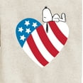 thumbnail image 3 of Peanuts - Snoopy On Flag Heart - Toddler & Youth Crewneck Fleece Sweatshirt, 3 of 6