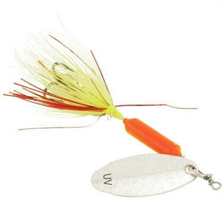 Yakima Bait Worden's Original Rooster Tail, Inline Spinnerbait Fishing  Lure, Tinsel Fire Tiger UV, 1/16 oz.