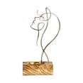 thumbnail image 3 of Figuras con rostro de mujer, estatuas, esculturas humanas, figuras abstractas para el hogar. Dorado, 3 of 9