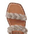 thumbnail image 6 of Very G Womens Twisty Rhinestone Flat Slide Sandals, 6 of 7