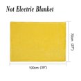 thumbnail image 2 of PiccoCasa 1 Pcs Home Warm Soft Microplush Fleece Solid Throw Blanket Yellow 27" x 40", 2 of 7