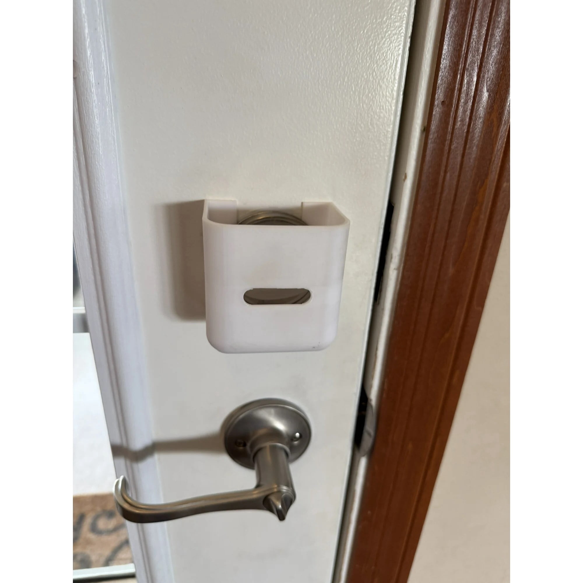 Child & Baby Proof Deadbolt Lock Door Cover White SQ Full Height