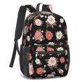 thumbnail image 2 of Pioneer Flower Floral Print Pattern 17" School Backpacks for Teens,Waterproof Oxford Fabric,S-Shape Padded Straps for School,Travel,Hiking,Camping, 2 of 6