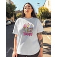 thumbnail image 3 of T Shirts for Women Short Sleeve Cotton Crewneck T-Shirt, Happy Blue Pink Mushroom Daisy Tee Tops Casual Basic T-Shirts, XS-5XL White XS, 3 of 7