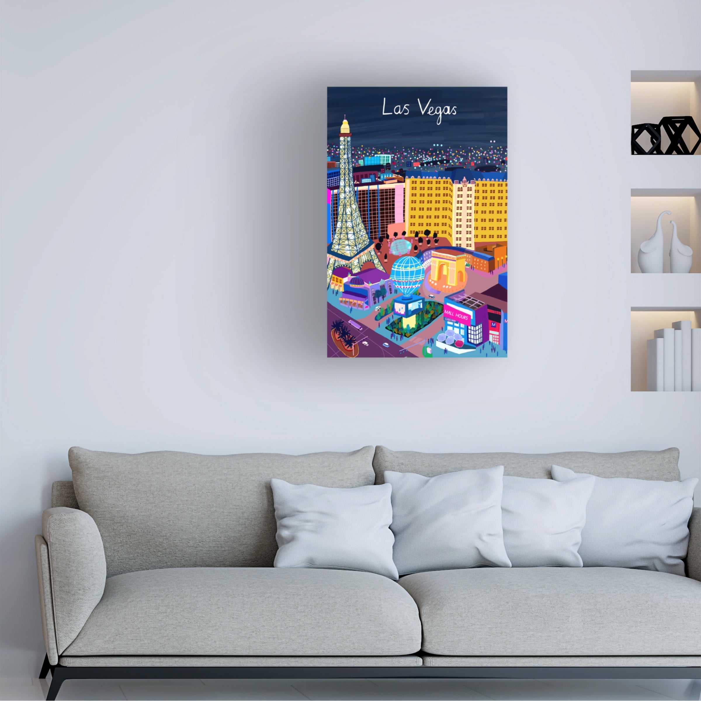 Carla Daly 'View from Above Las Vegas' Canvas Art