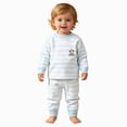 thumbnail image 3 of CAUYDY Children Girl Pajamas Kids Picture Outfits 5T 6T 7T 8T 9T 10T Long Sleeved Shirt and Pants Fall Winter Set Girls Sleepwear Sizes 130,Blue, 3 of 8