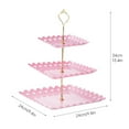 thumbnail image 2 of Stylish 3-Tier Dessert Tray Holder Snack Stand Dried Fruit Tray CupCake Display Rack with Handle Type 6, 2 of 9