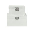 thumbnail image 3 of Galena Set of 2 Double Happiness Shagreen Boxes - White Silver, 3 of 9