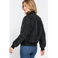 thumbnail image 5 of Simply Fashion Women's Bomber Jacket - Stylish Outerwear for All Seasons black,small, 5 of 5