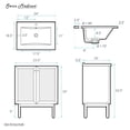 thumbnail image 2 of Classe 24 in. Oak Bathroom Vanity With Black Ceramic Sink Top, 2 of 8