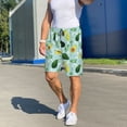 thumbnail image 6 of Gaeub Avocado Flowers And Leaves Print Men's Short Pajama Pants, Sleep Shorts, Household Pants, Casual Pants with Pockets-Large, 6 of 6