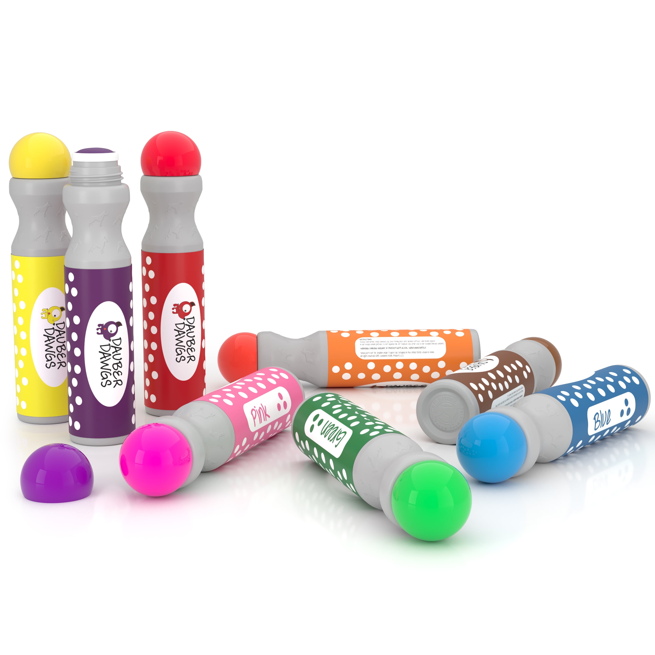 Dot Markers for Kids, Bingo Daubers - Washable - 10 Color Pack, by Glokers