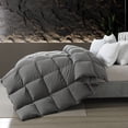 thumbnail image 2 of BedTreat Goose Feather Down Comforter Queen Size, Luxury Hotel Bedding Comforter All Season Duvet Insert, Medium Warmth 100% Cotton Gray Cover with Corner Tabs（90x90 inch）, 2 of 8