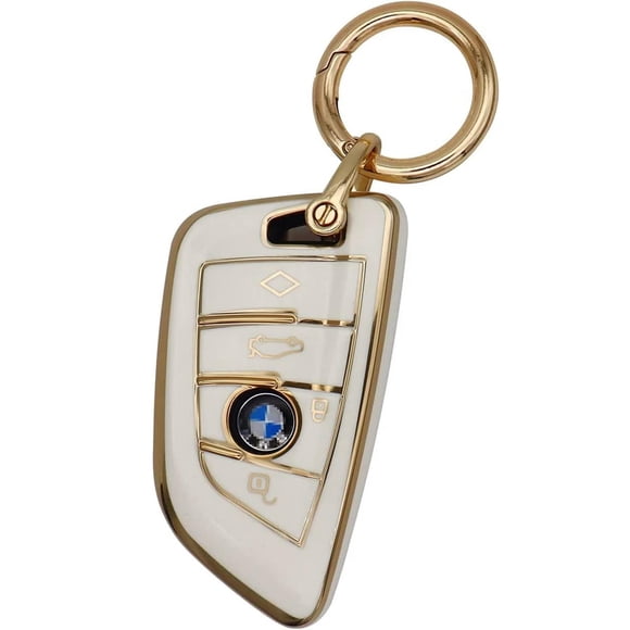 Funda de llavero Eleganancy para BMW serie 2 5 6 7 X1-7, color blanco
