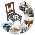 thumbnail image 7 of KLL Artistic Black White Peacocks Pattern Seat Covers for Dining Room Chairs,Washable Chair Seat Chair Covers Seat Protector-Four Pieces, 7 of 7