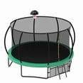 thumbnail image 5 of Bellemave 12FT Outdoor Tranpoline with basketball Hoop, Recreational Trampoline with Enclosure Net & Ladder, Backyard Trampoline for Family, Green, 5 of 8