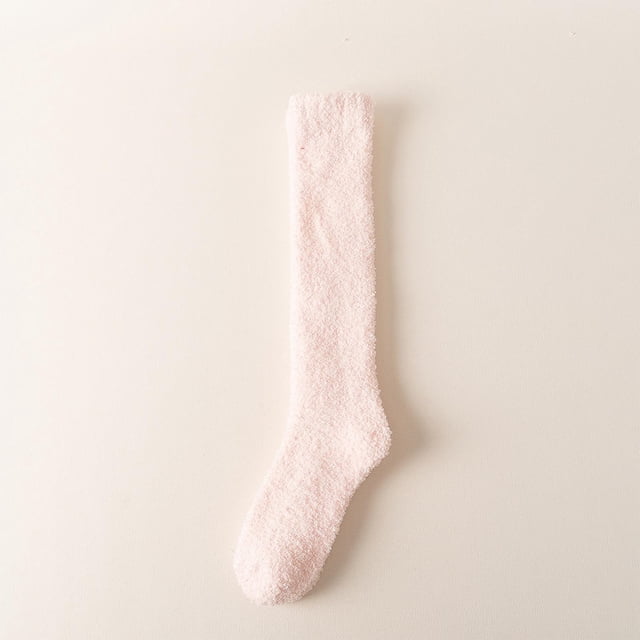 Women's Solid Shank Thickening Winter Warm Sleeping Socks Soft Wool Blend Home Comfort