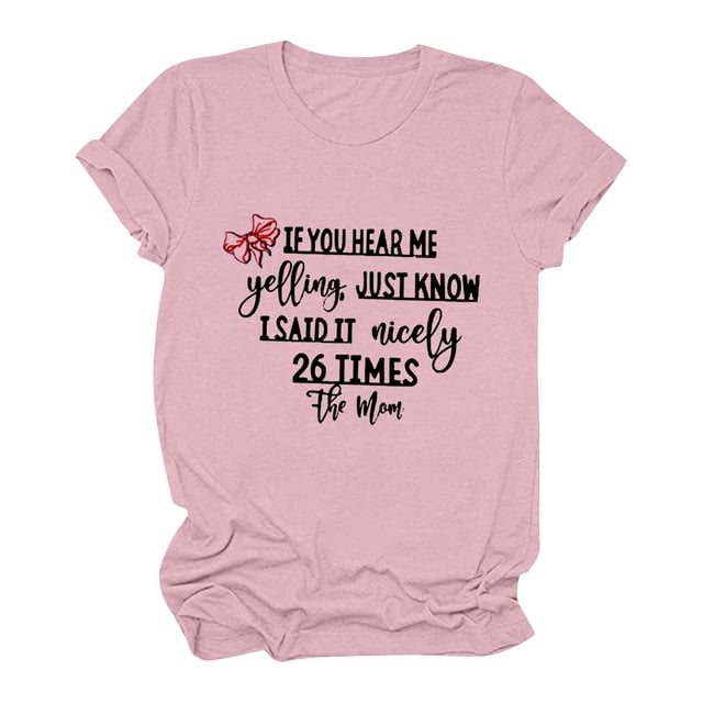 Camiseta de mujer Camisetas divertidas y lindas de manga corta Camiseta con estampado divertido Camiseta con estampado de letras Tops Blusa Regalo para mujeres OAVQHLG3B Store lin121212