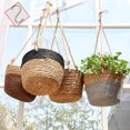 thumbnail image 2 of Kilisky 2pcs Woven Flower Basket Grass Wall Hanging Ornament Plant Pots 8in Diameter, 2 of 11