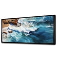 thumbnail image 2 of Designart "Aerial View Skyblue Coastal Waves IV" Extra Large Coastal Framed Wall Art - Coastal Blue Coastal Beach Living Room Framed Canvas Art, 2 of 6
