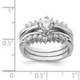thumbnail image 2 of 925 Sterling Silver Rhodium-plated Cubic Zirconia Set Ring Size 8, 2 of 5