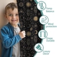 thumbnail image 3 of Blackout Kids Curtains,Black Gold Sun Moon Triangle Dreamcatcher Pattern Childrens Insulated Curtains Set Of 2,Bedroom Essentials,Toddler Room Decor 52x63in(132x160cm), 3 of 5