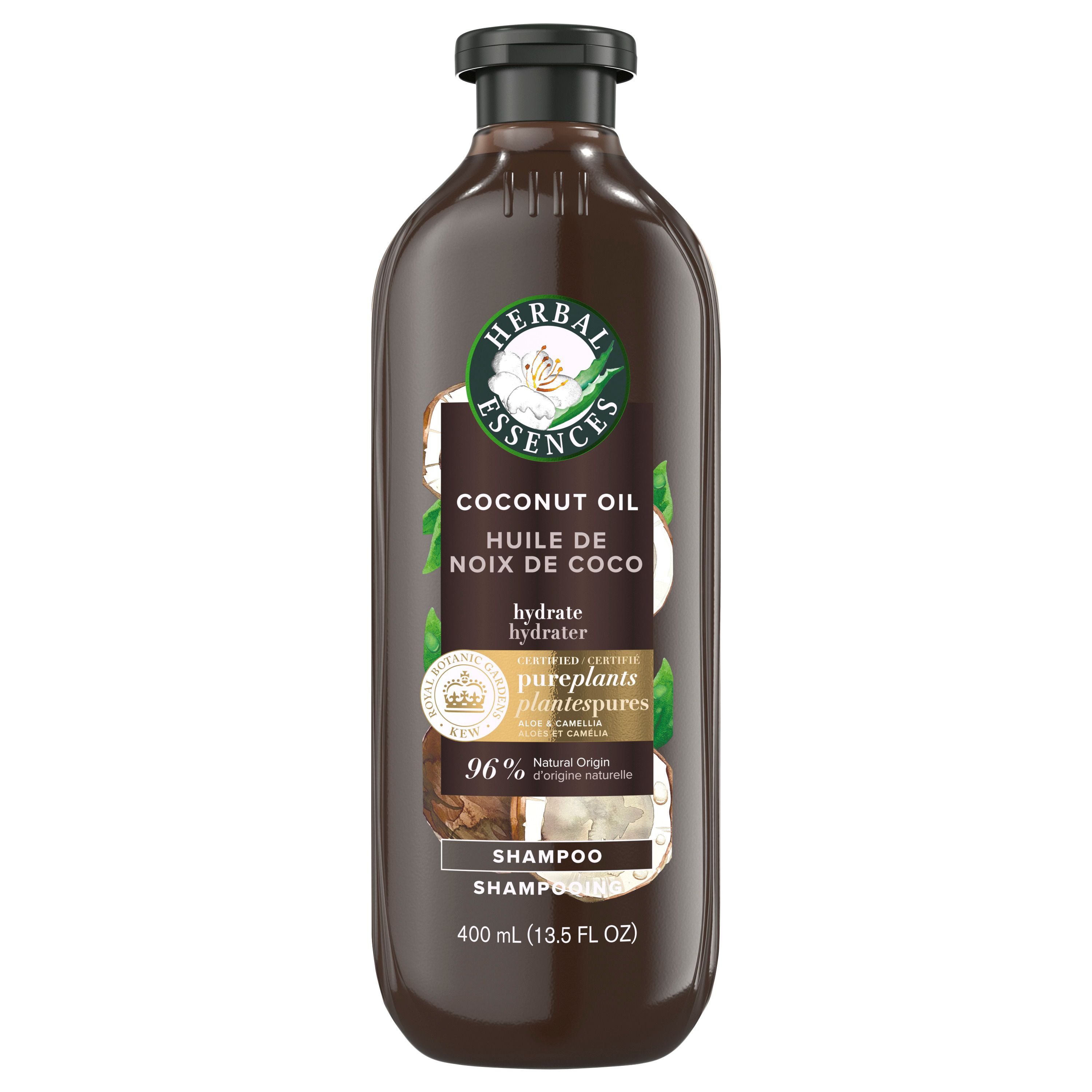 Herbal Essences Coconut Oil Hydrating Shampoo, with Certified Camellia Oil and Aloe Vera, For All Hair Types, Especially Dry Hair