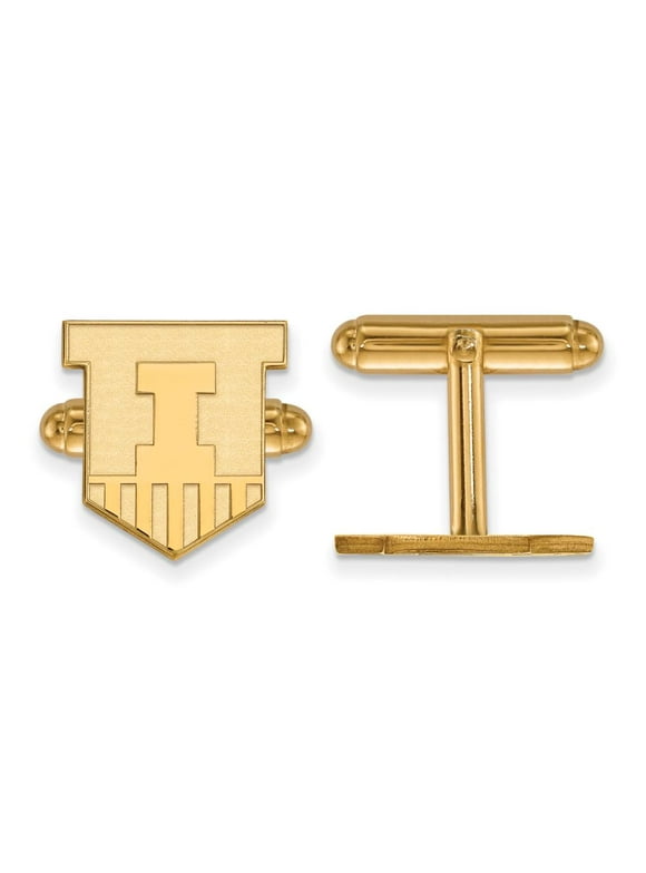 14k Yellow Gold Logoart University Of Illinois Cuff Link