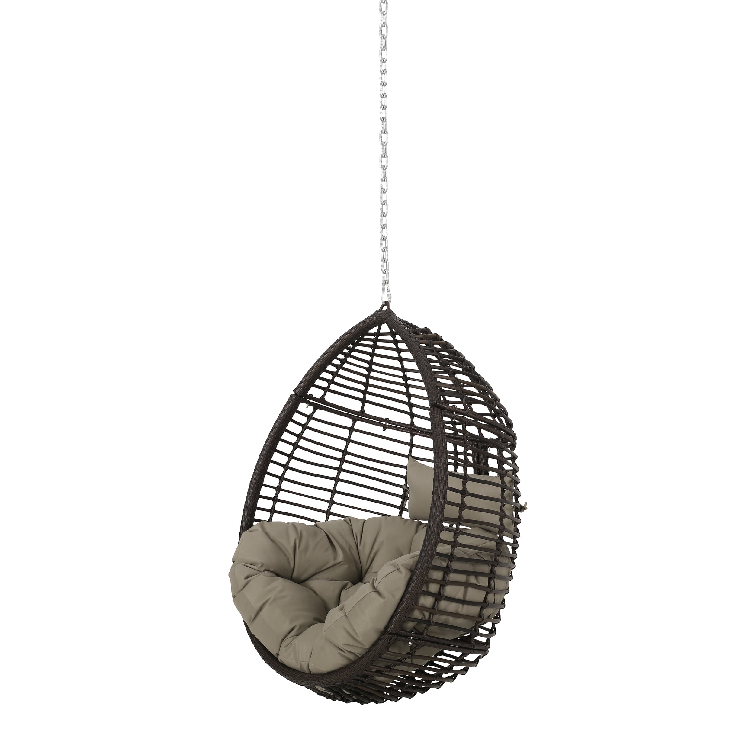 Pilsudski Outdoor/Indoor Wicker Hanging Chair with 8 Foot Chain (NO
